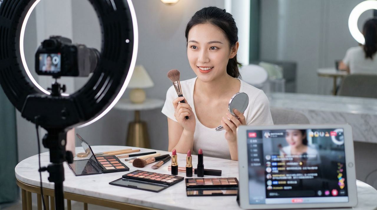 网红主播美妆教程视频